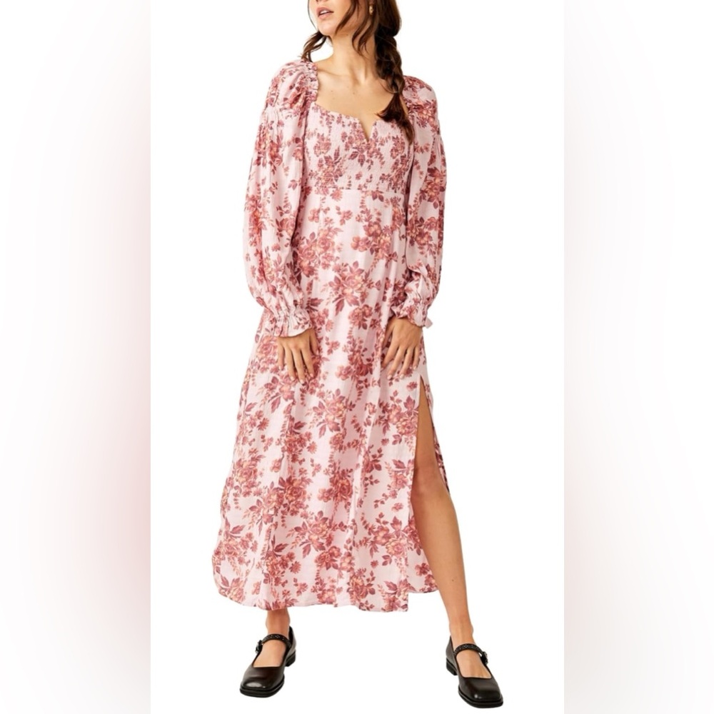 NEW FREE PEOPLE jaymes midi dress in lilac combo